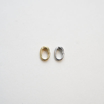 18K Gold Filled Oval Carabiner Clasp,Carabiner Lock Connector,Spring Push Gate for DIY Jewelry Finding Necklace Bracelet