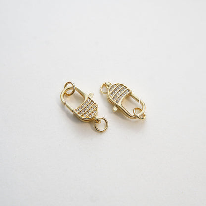 Gold Necklace Connector Clasp,18K Gold Filled Lobster Clasp Gold Lobster Claw for DIY Jewelry Finding Necklace Bracelet