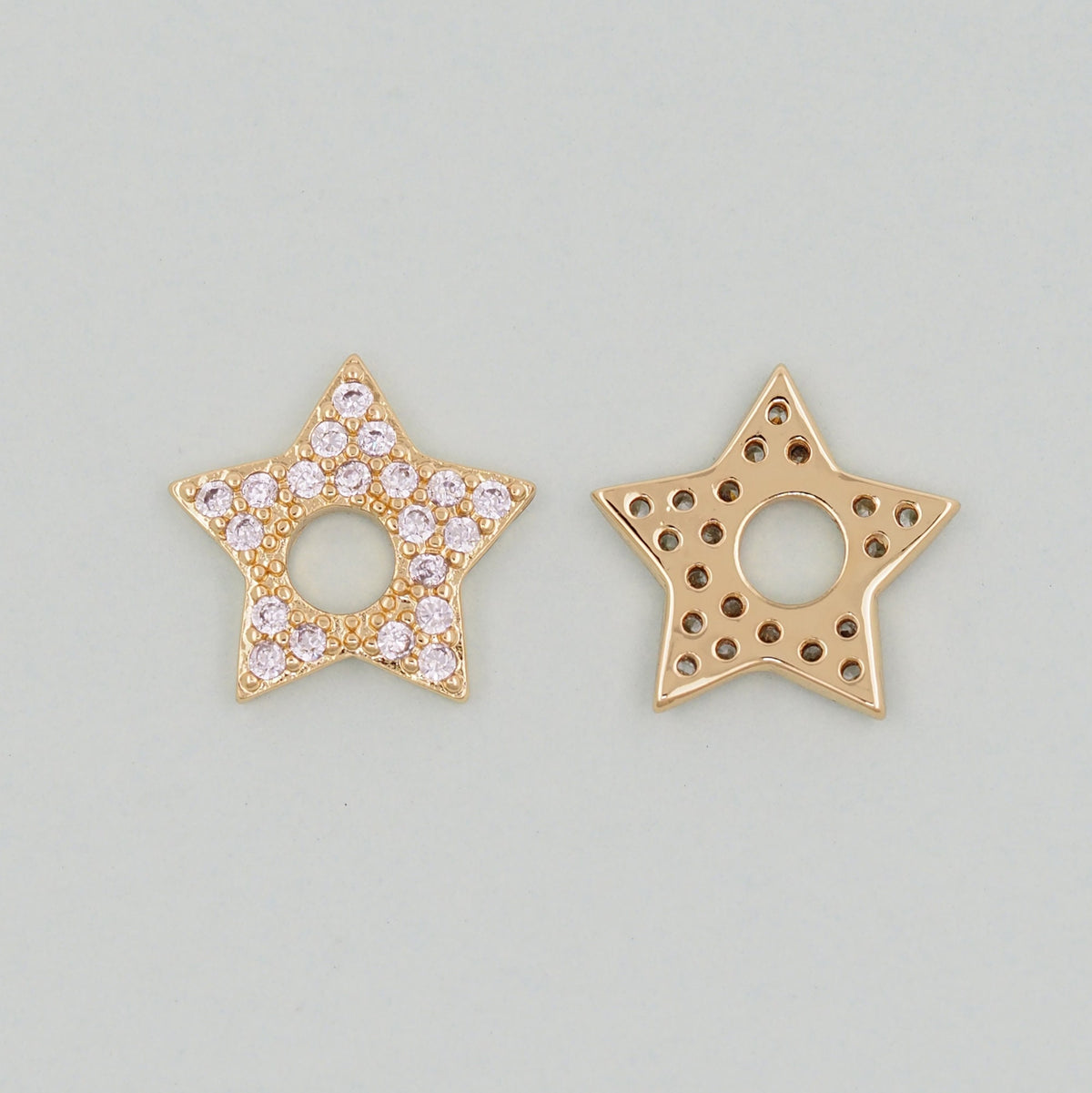 Gold Star Charms,18K Gold Filled Star Pendant,Silver Star Charm Bracelet Necklace for DIY Jewelry Making Supply