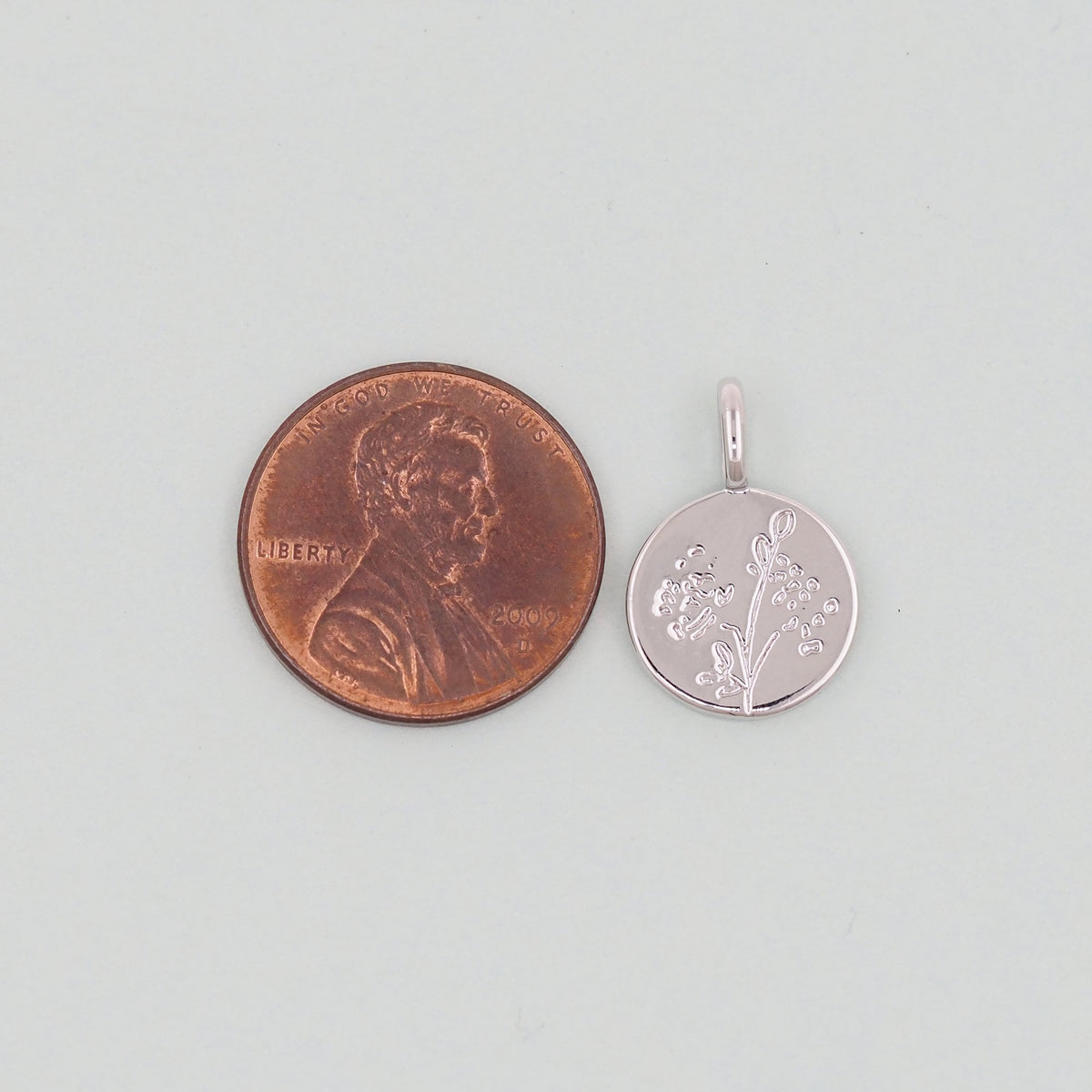 18K Gold Filled Cubic Zirconia Flower Charm Pendant for Jewelry Making