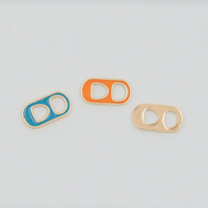 Gold Can Tab Charms,18K Gold Filled Enamel Soda Pop Pull Pendant Charm Bracelet Necklace for DIY Jewelry Making Supply