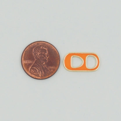 Gold Can Tab Charms,18K Gold Filled Enamel Soda Pop Pull Pendant Charm Bracelet Necklace for DIY Jewelry Making Supply