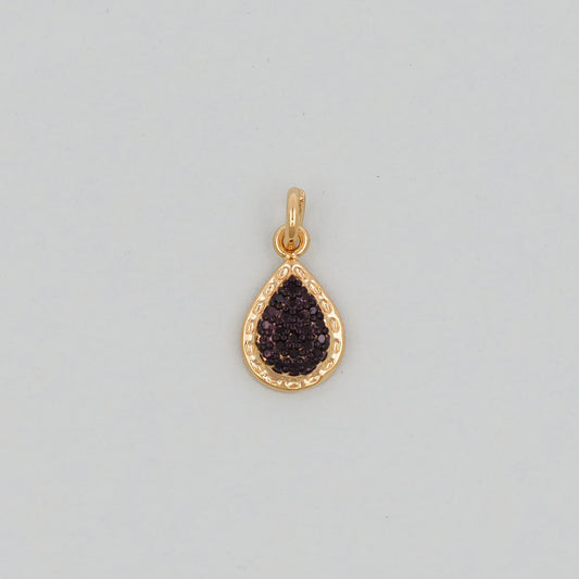Gold Teardrop Charms,18K Gold Filled teardrop Pendant,CZ Micro Pave teardrop Charm Bracelet Necklace for DIY Jewelry Making S