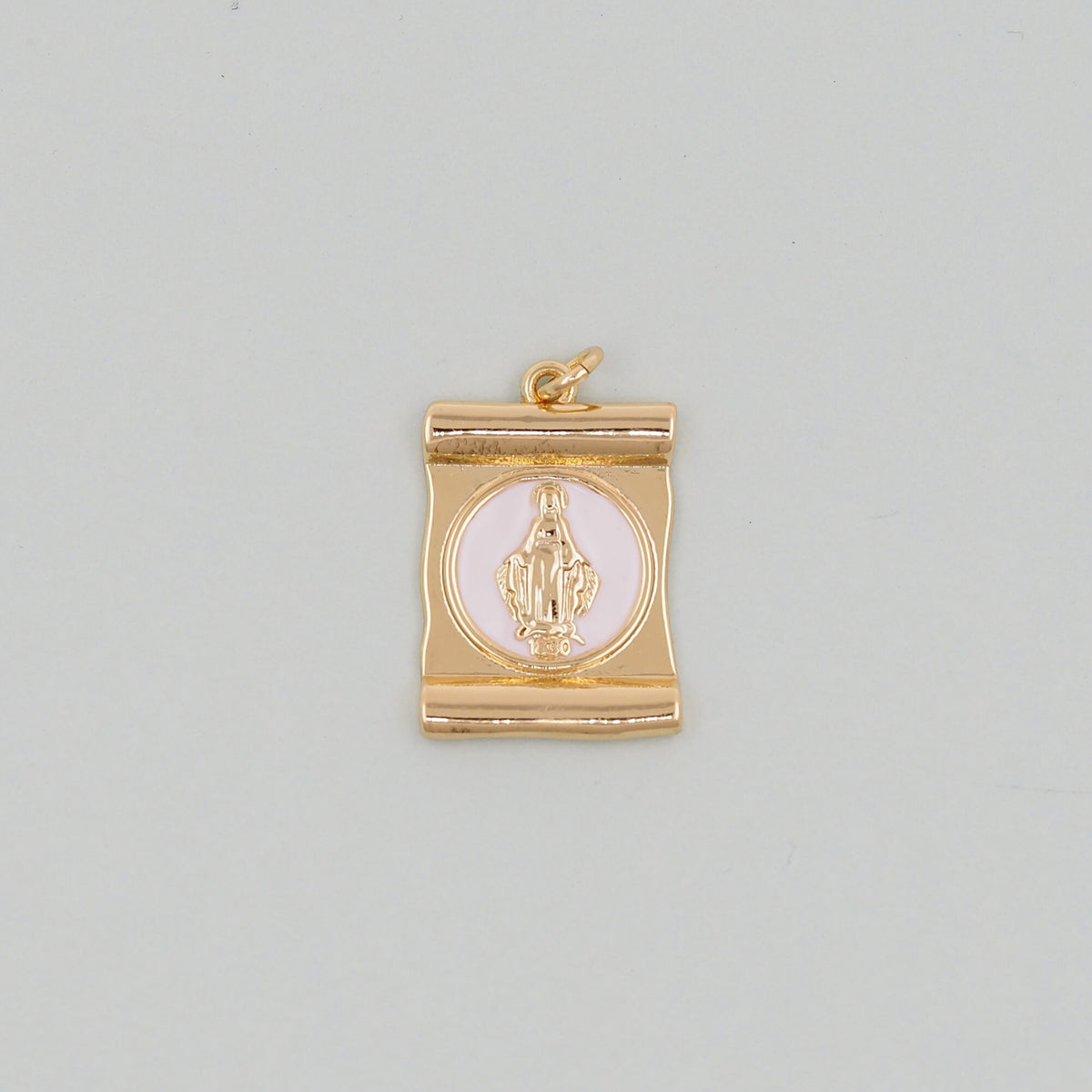 18K Gold Filled Virgin Mary Charm Pendant for Jewelry Making