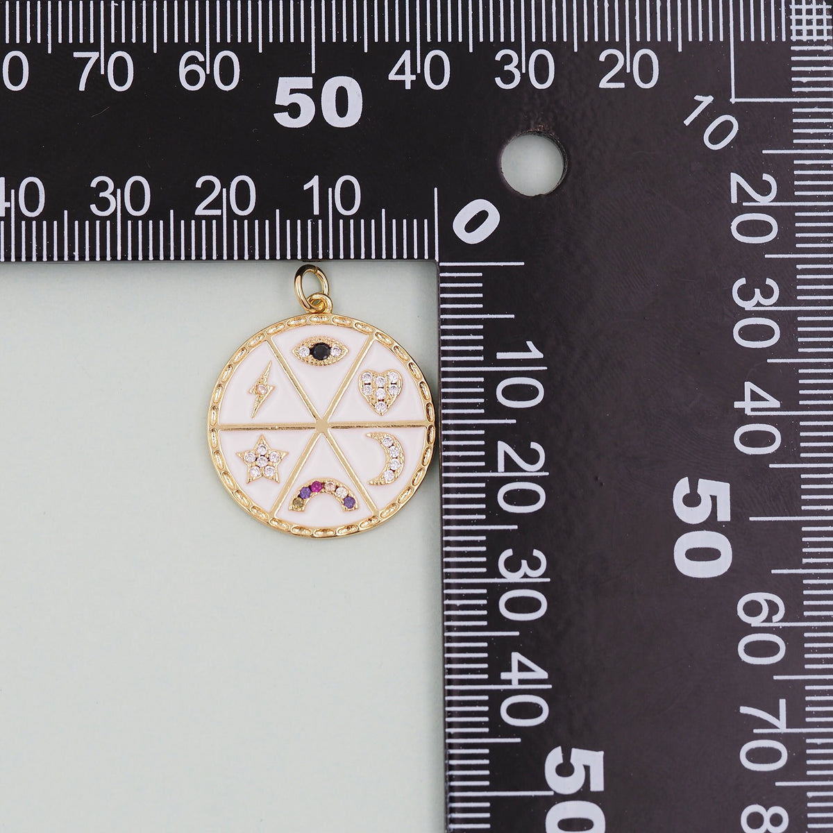 Gold Evil Eye Charms,18K Gold Filled Evil Eye Pendant,Evil Eye Charm Bracelet Necklace for DIY Jewelry Making Supply