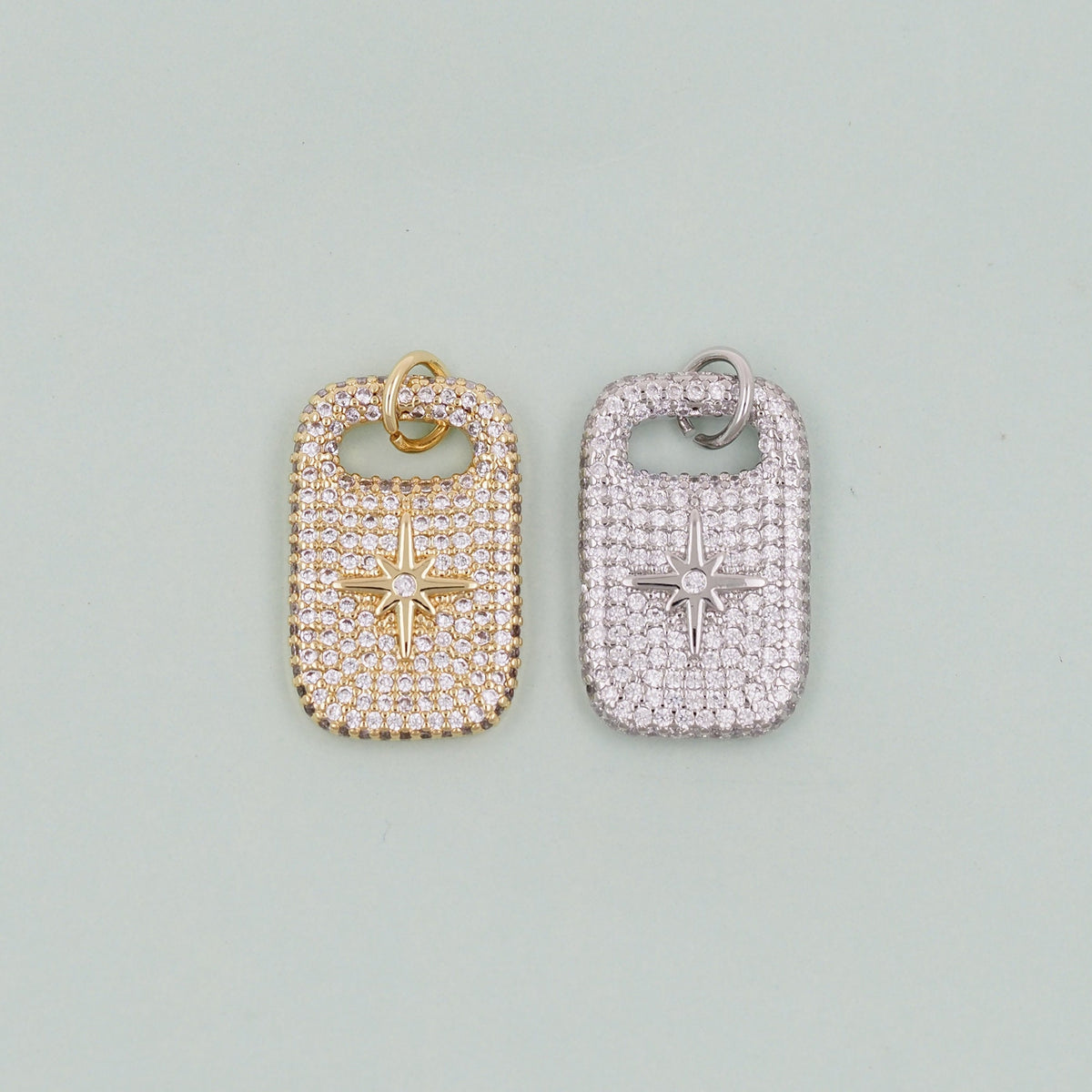 18K Gold Filled North Star Charm Pendant for Jewelry Making