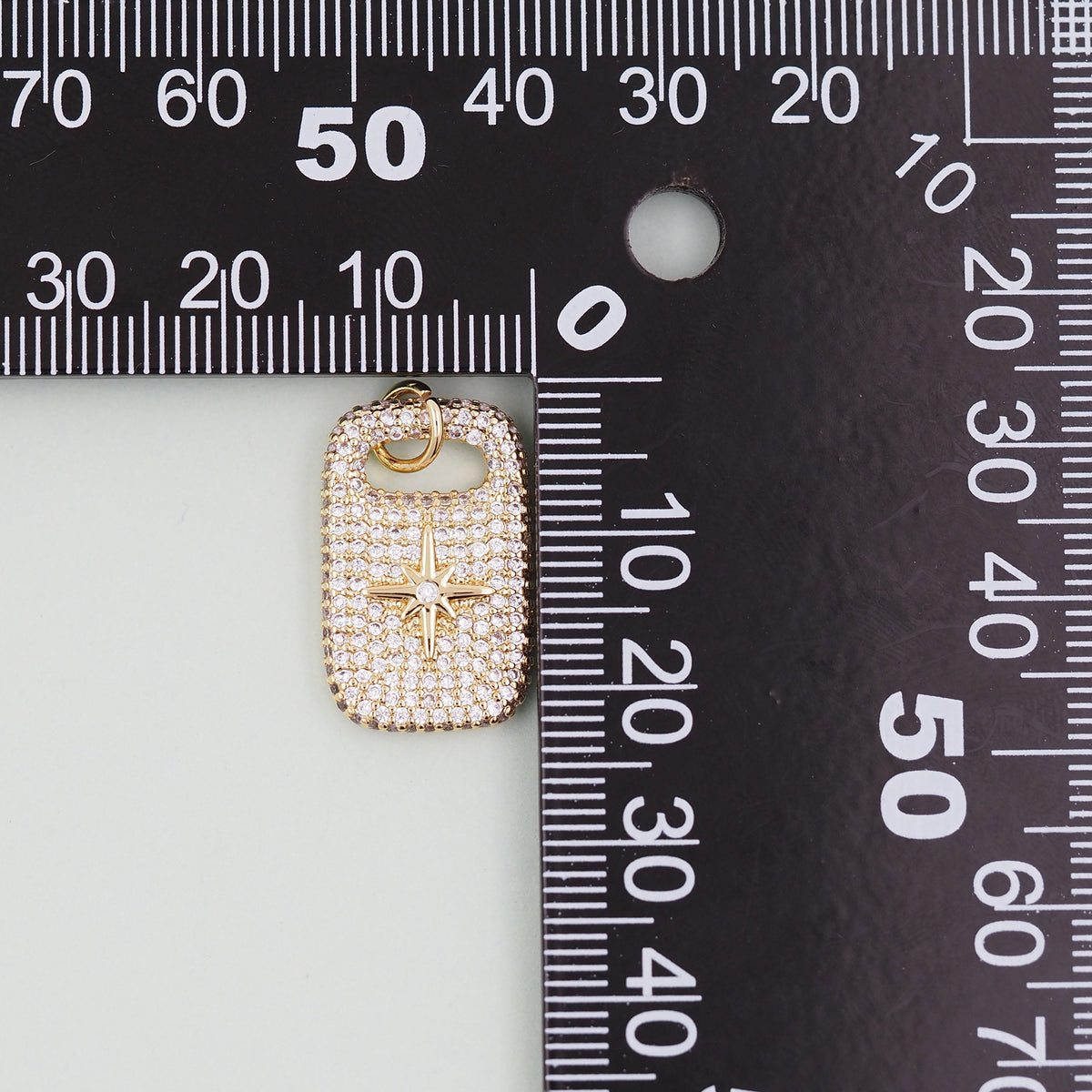 18K Gold Filled North Star Charm Pendant for Jewelry Making