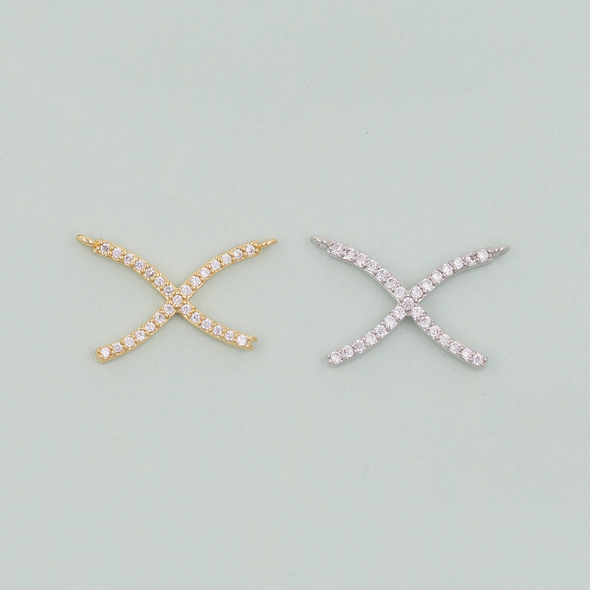 18K Gold Filled Cross Charm Pendant for Jewelry Making