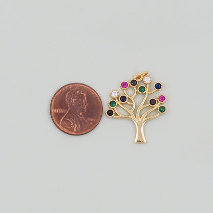 Gold tree of Life Charms,18K Gold Filled tree of Life Pendant,Silver tree of Life Charm Bracelet Necklace for DIY Jewelry Mak
