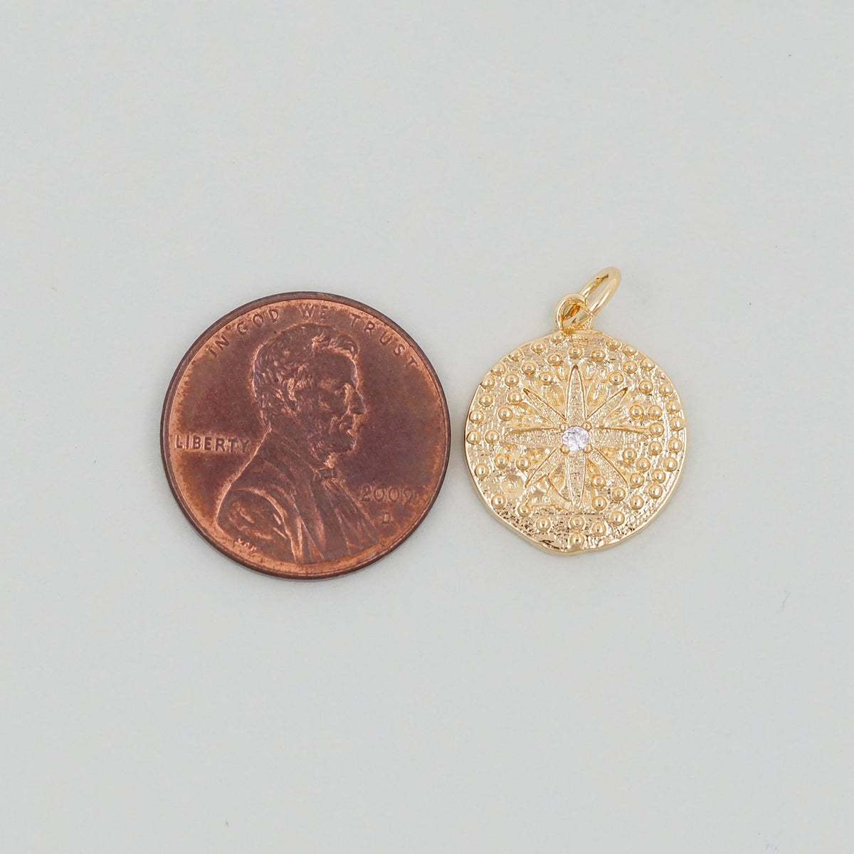 Gold Star Charms,18K Gold Filled Starburst Pendant,North Star Charm Bracelet Necklace for DIY Jewelry Making Supply