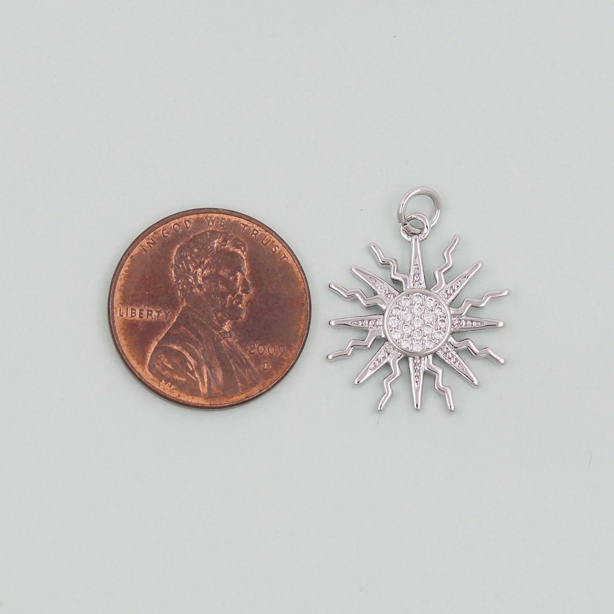 18K Gold Filled Sun Charm Pendant for Jewelry Making
