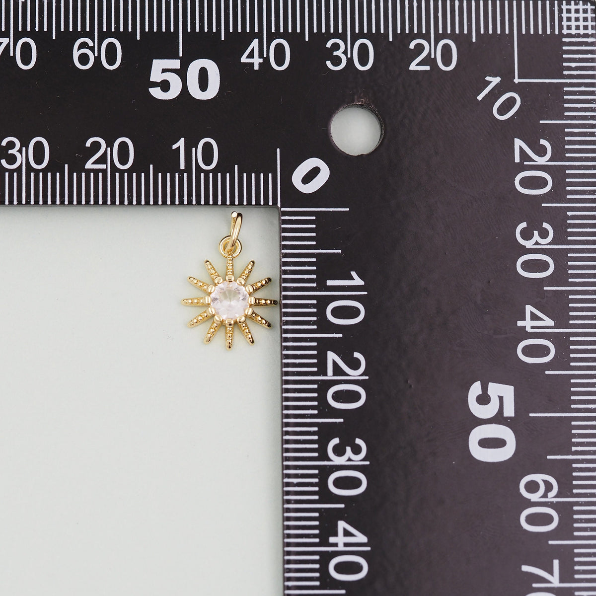 18K Gold Filled Sun Charm Pendant for Jewelry Making