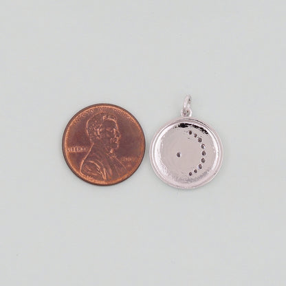 Gold Moon Star Charms,18K Gold Filled CZ Moon Pendant,Celestial Charm Bracelet Necklace for DIY Jewelry Making Supply
