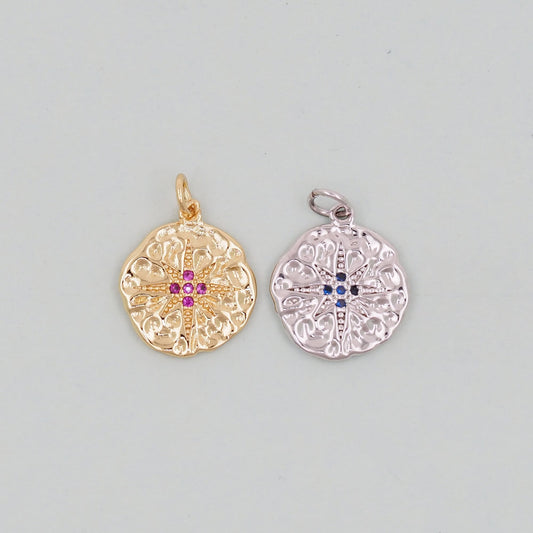 Gold Star Charms,18K Gold Filled Sun Pendant,Celestial Charm Bracelet Necklace for DIY Jewelry Making Supply