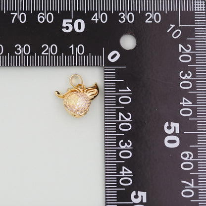 Gold Geometry Charms,18K Gold Filled Round Pendant,geometry Charm Bracelet Necklace for DIY Jewelry Making Supply