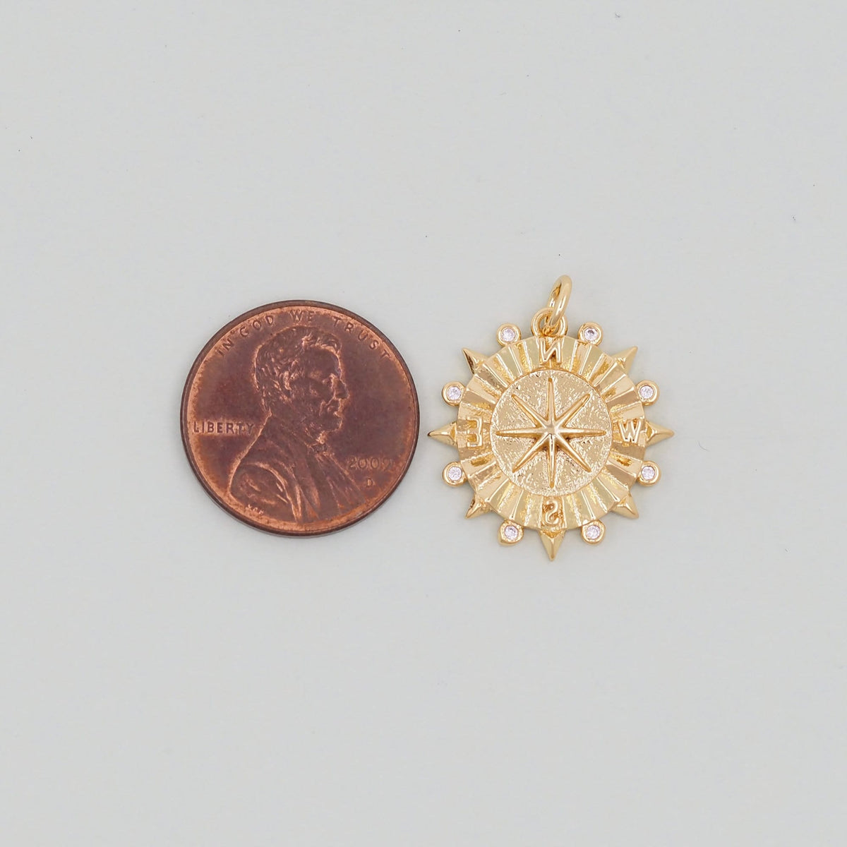 18K Gold Filled North Star Charm Pendant for Jewelry Making