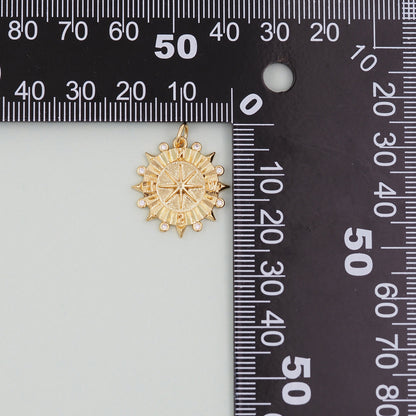 18K Gold Filled North Star Charm Pendant for Jewelry Making