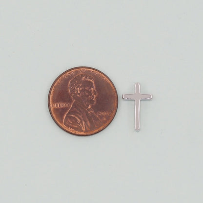 Gold Cross Charms,18K Gold Filled Cross Pendant,Silver Religious Charm Bracelet Necklace for DIY Jewelry Making Supply