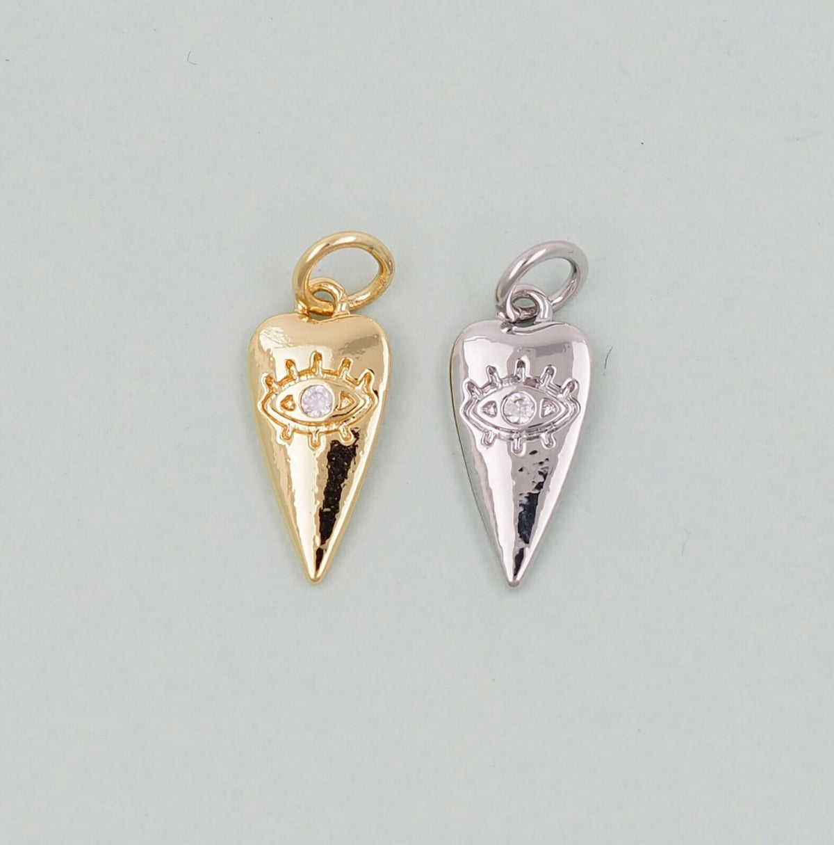 18K Gold Filled Heart Charm Pendant for Jewelry Making