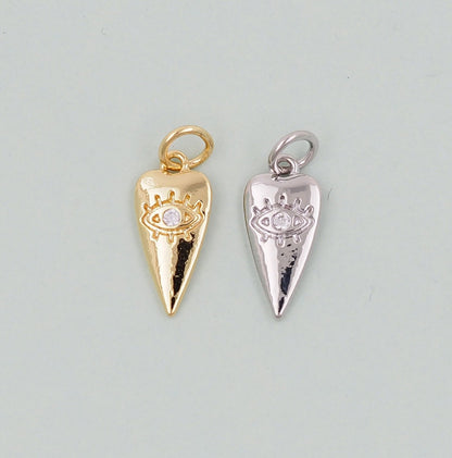 18K Gold Filled Heart Charm Pendant for Jewelry Making