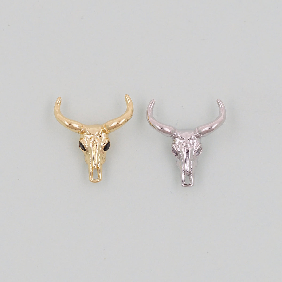 Gold Bull Head Charms,18K Gold Filled bull head Pendant,Silver bull head Charm Bracelet Necklace for DIY Jewelry Making Suppl