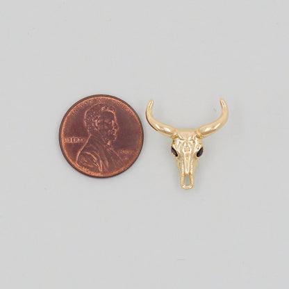 Gold Bull Head Charms,18K Gold Filled bull head Pendant,Silver bull head Charm Bracelet Necklace for DIY Jewelry Making Suppl