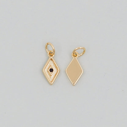Gold Evil Eye Charms,18K Gold Filled Evil Eye Pendant,Evil Eye Charm Bracelet Necklace for DIY Jewelry Making Supply