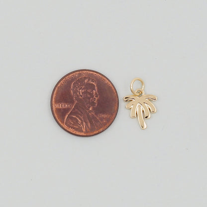 Gold Palm Tree Charms,18K Gold Filled Palm tree Pendant,Silver coconut tree Charm Bracelet Necklace for DIY Jewelry Making Supply