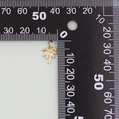 Gold Palm Tree Charms,18K Gold Filled Palm tree Pendant,Silver coconut tree Charm Bracelet Necklace for DIY Jewelry Making Supply