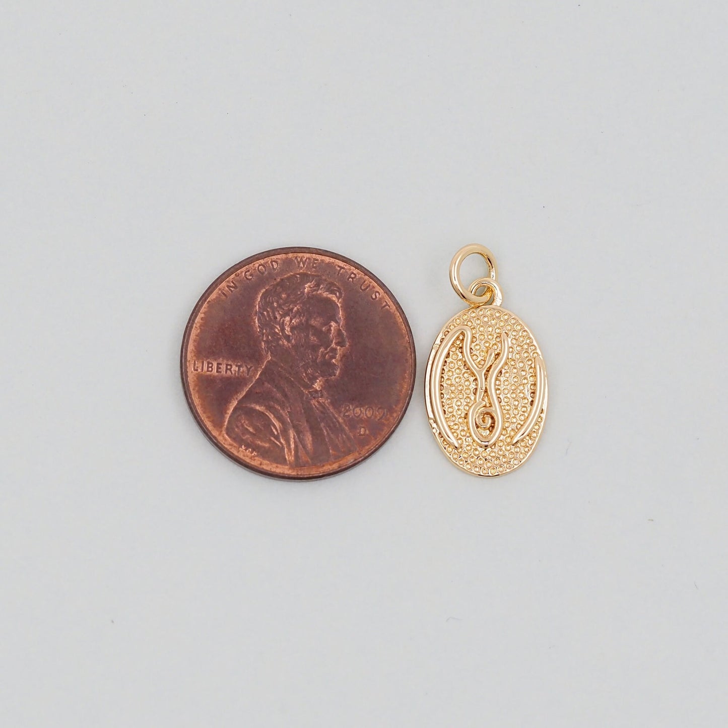 Gold Oval Charms,18K Gold Filled Oval Pendant,Silver geometry Charm Bracelet Necklace for DIY Jewelry Making Supply