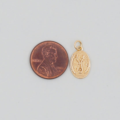 Gold Oval Charms,18K Gold Filled Oval Pendant,Silver geometry Charm Bracelet Necklace for DIY Jewelry Making Supply
