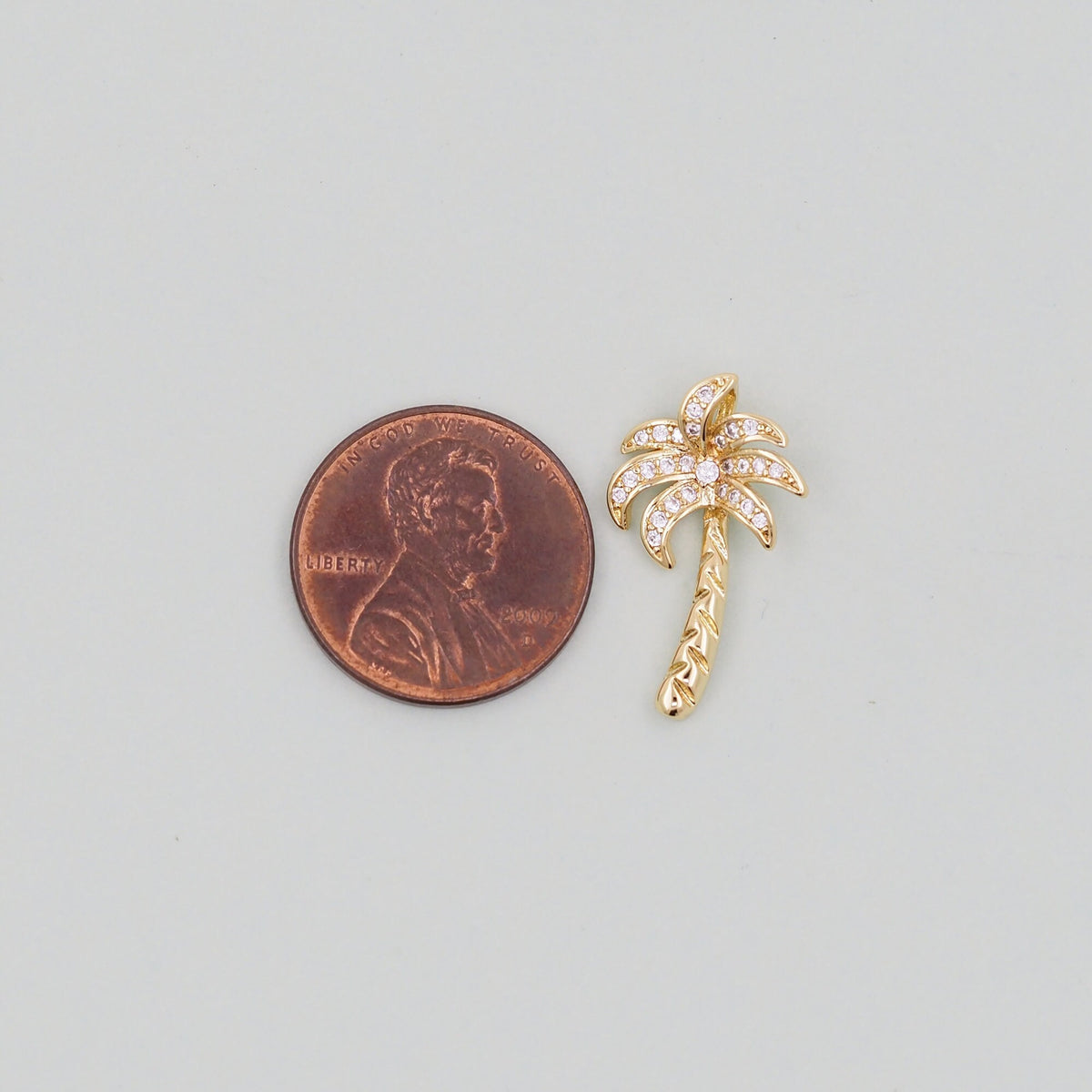 Gold Palm Tree Charms,18K Gold Filled Palm tree Pendant,Silver coconut tree Charm Bracelet Necklace for DIY Jewelry Making Su