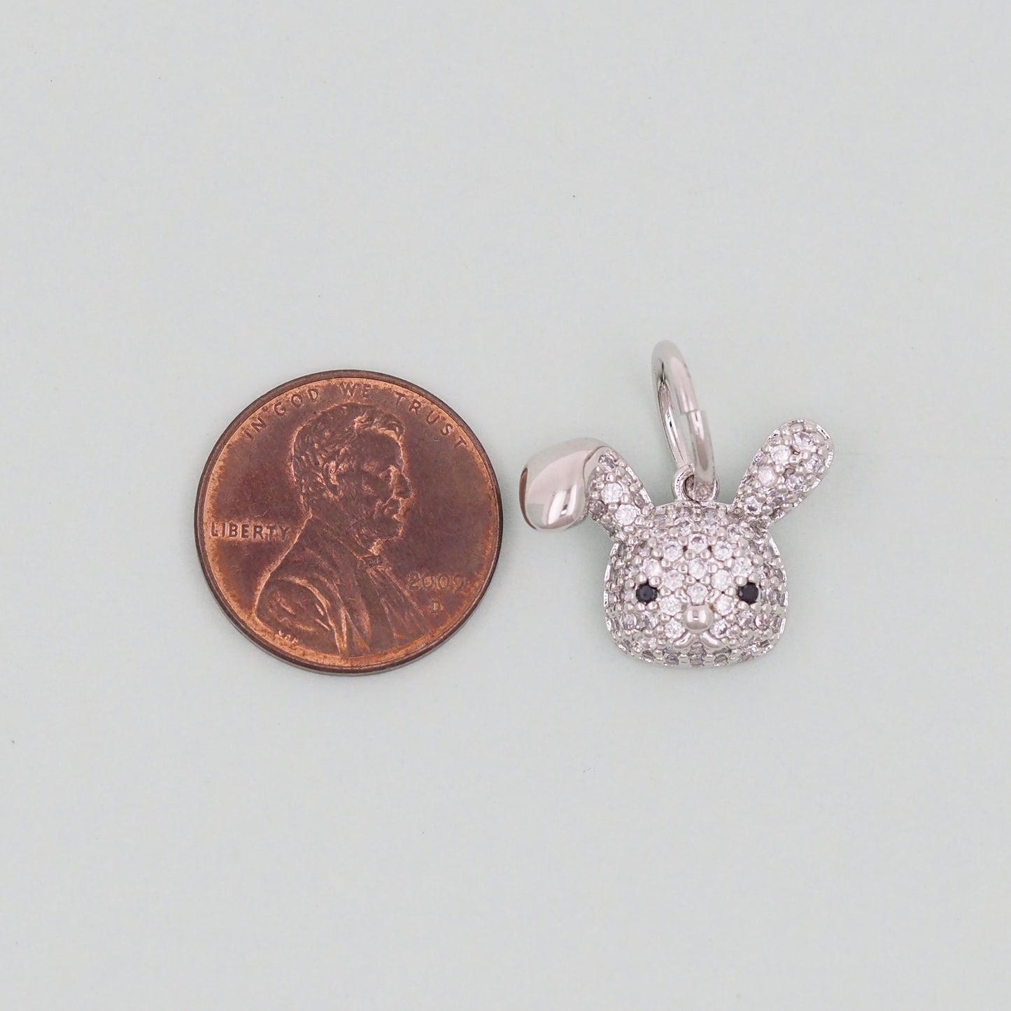 Gold rabbit Charms,18K Gold Filled rabbit Pendant,Silver rabbit Charm Bracelet Necklace for DIY Jewelry Making Supply