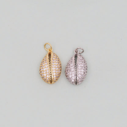 Gold Shell Charms,18K Gold Filled Conch Shell Pendant,Conch Shell Charm Bracelet Necklace for DIY Jewelry Making Supply