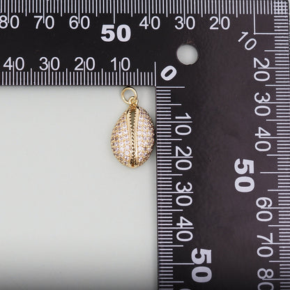 18K Gold Filled Shell Charm Pendant for Jewelry Making