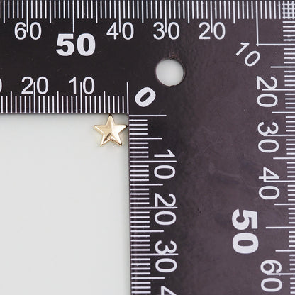 18K Gold Filled Star Jewelry Beads 2 mm for Jewelry Making