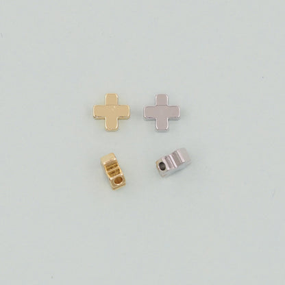 18K Gold Filled Cross Jewelry Beads 2 mm for Jewelry Making