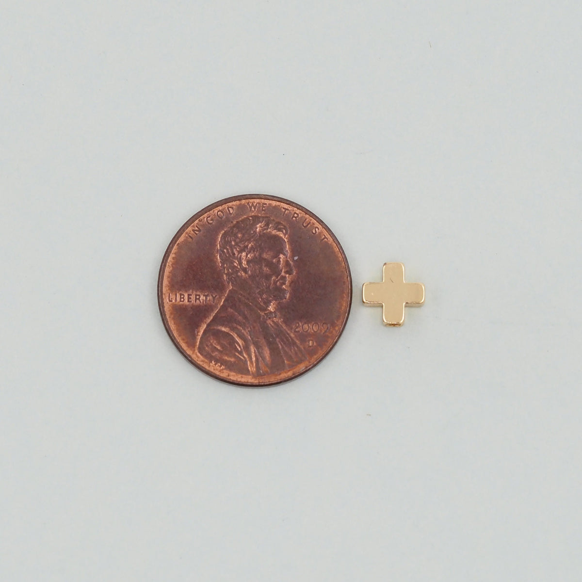 18K Gold Filled Cross Jewelry Beads 2 mm for Jewelry Making