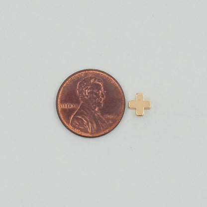 18K Gold Filled Cross Jewelry Beads 2 mm for Jewelry Making