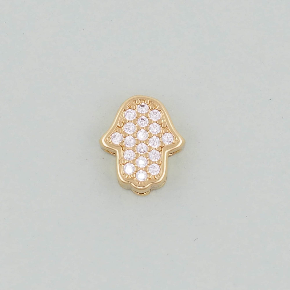 Gold Hamsa Beads Charms,18K Gold Filled Hamsa Bracelet Necklace for DIY Jewelry Making Supply