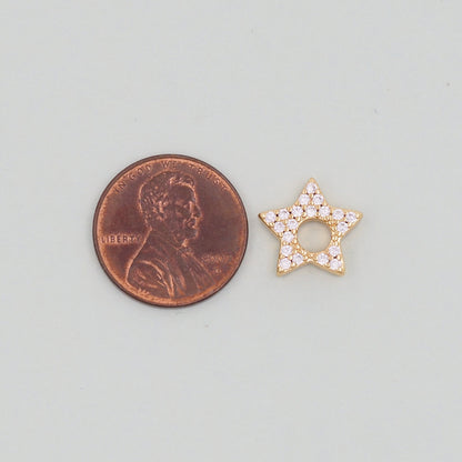 Gold Star Charms,18K Gold Filled Star Bracelet Necklace for DIY Jewelry Making Supply