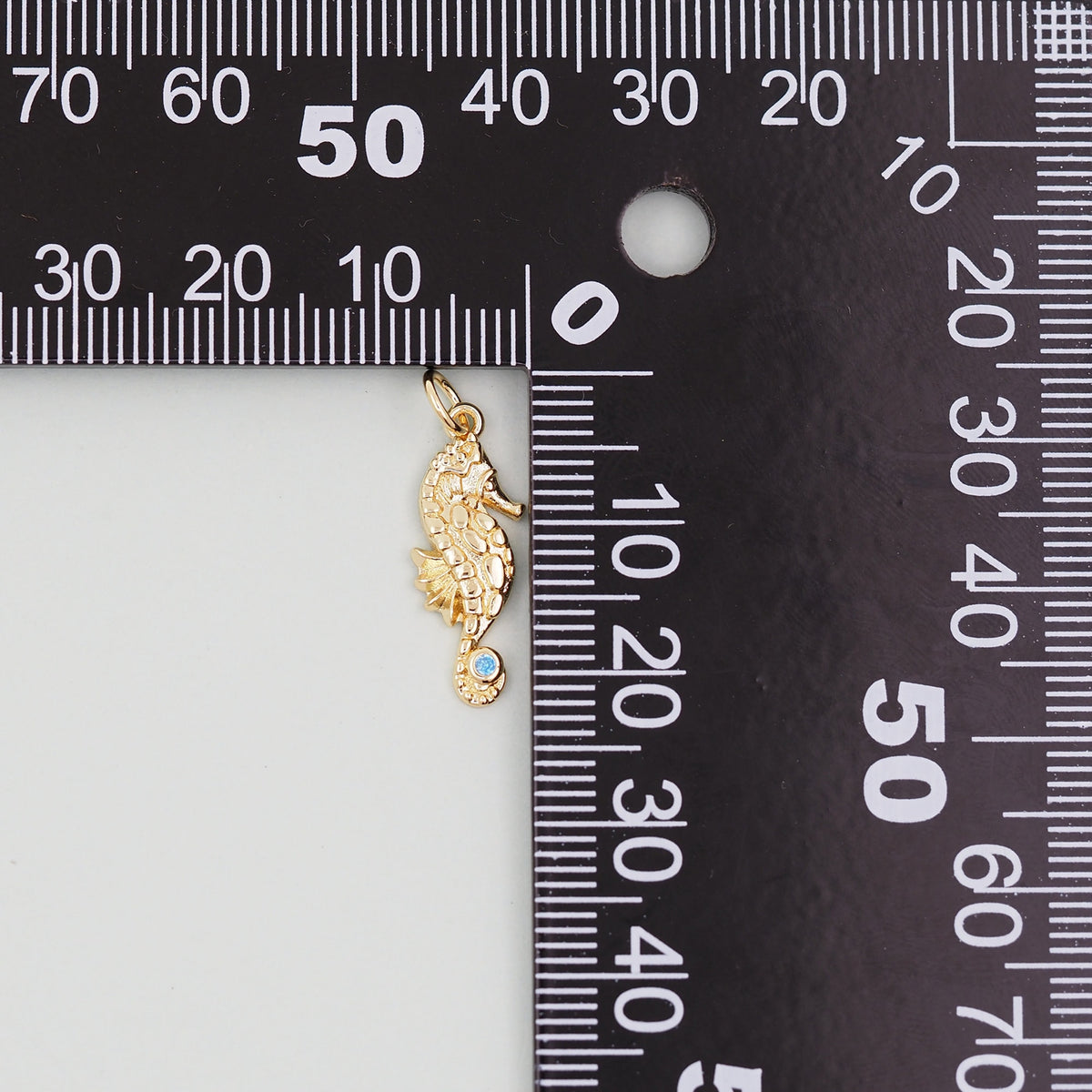 Gold seahorse Charms,18K Gold Filled seahorse Pendant,seahorse Charm Bracelet Necklace for DIY Jewelry Making Supply