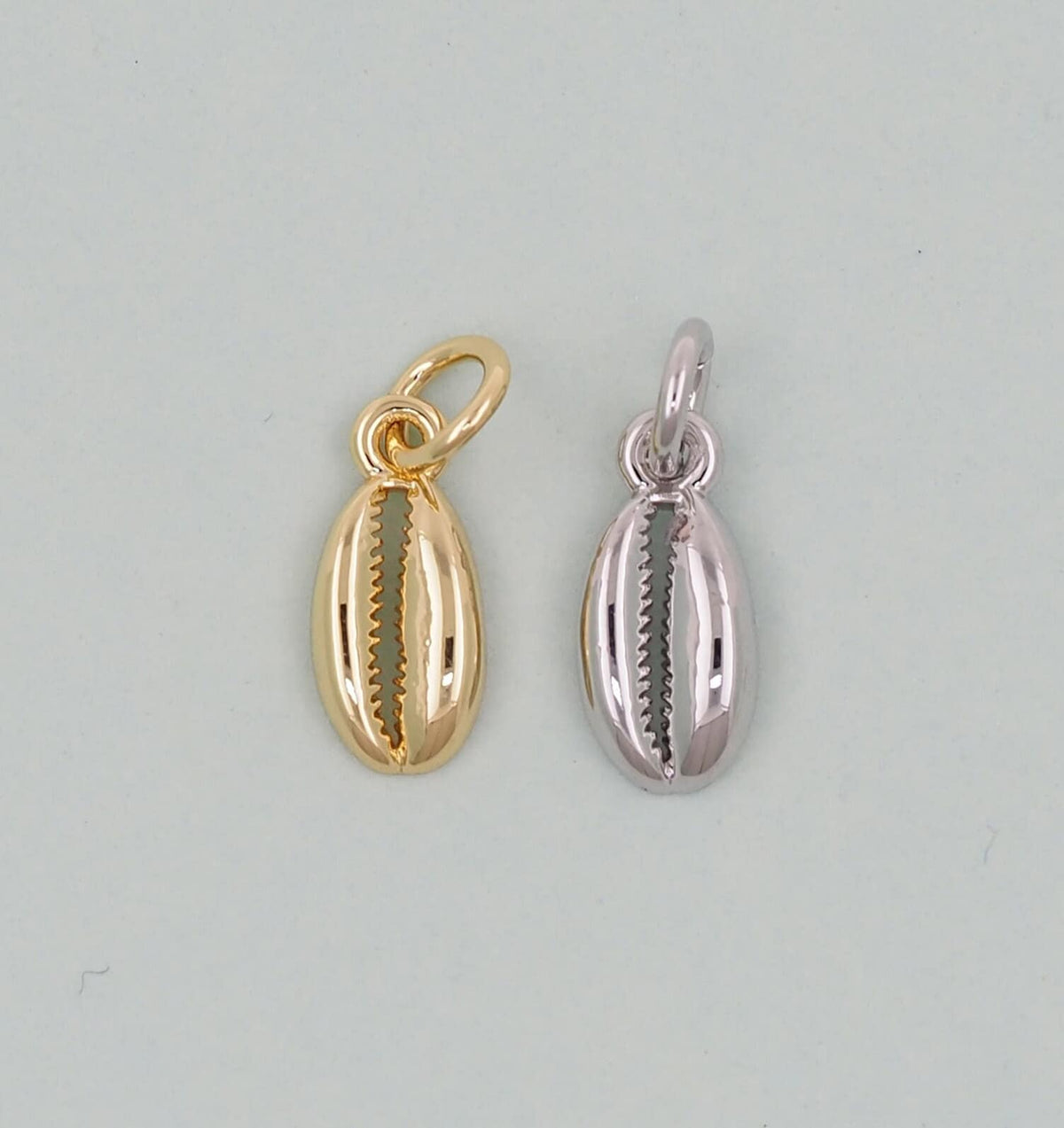 Gold Shell Charms,18K Gold Filled Conch Shell Pendant,Conch Shell Charm Bracelet Necklace for DIY Jewelry Making Supply