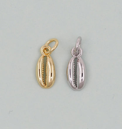 Gold Shell Charms,18K Gold Filled Conch Shell Pendant,Conch Shell Charm Bracelet Necklace for DIY Jewelry Making Supply