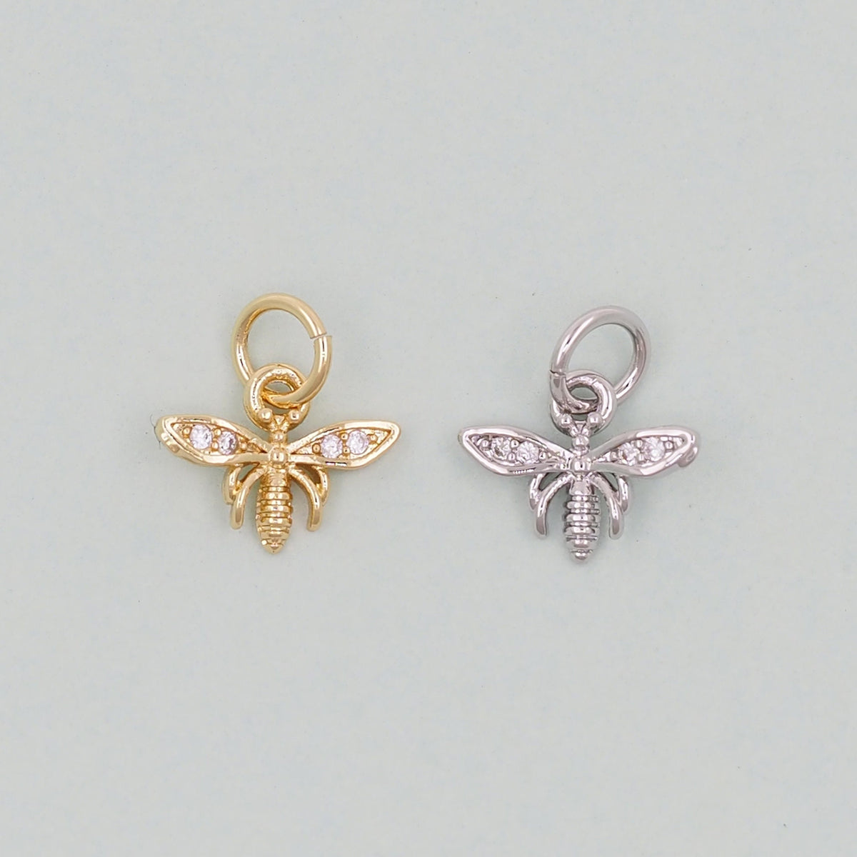 18K Gold Filled Bee Charm Pendant for Jewelry Making