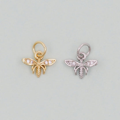 18K Gold Filled Bee Charm Pendant for Jewelry Making