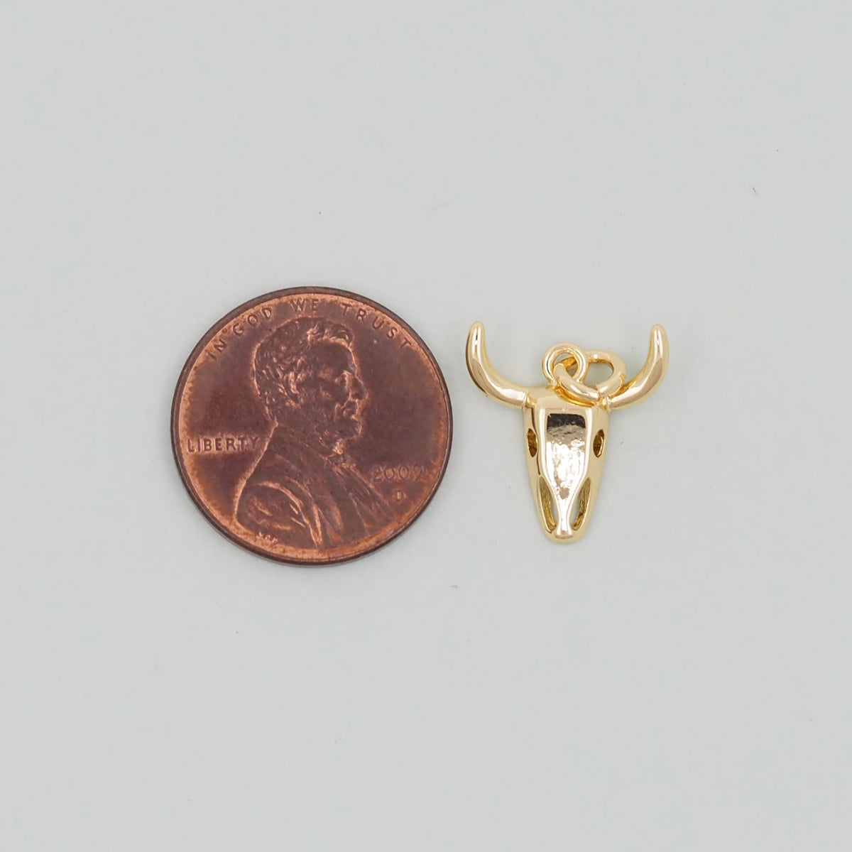 Gold Bull Head Charms,18K Gold Filled bull head Pendant,Silver bull head Charm Bracelet Necklace for DIY Jewelry Making Suppl