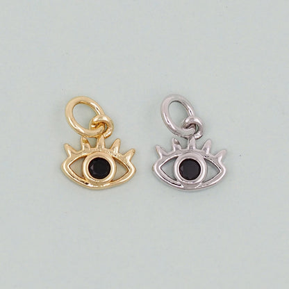 Gold Evil Eye Charms,18K Gold Filled Evil Eye Pendant,Evil Eye Charm Bracelet Necklace for DIY Jewelry Making Supply
