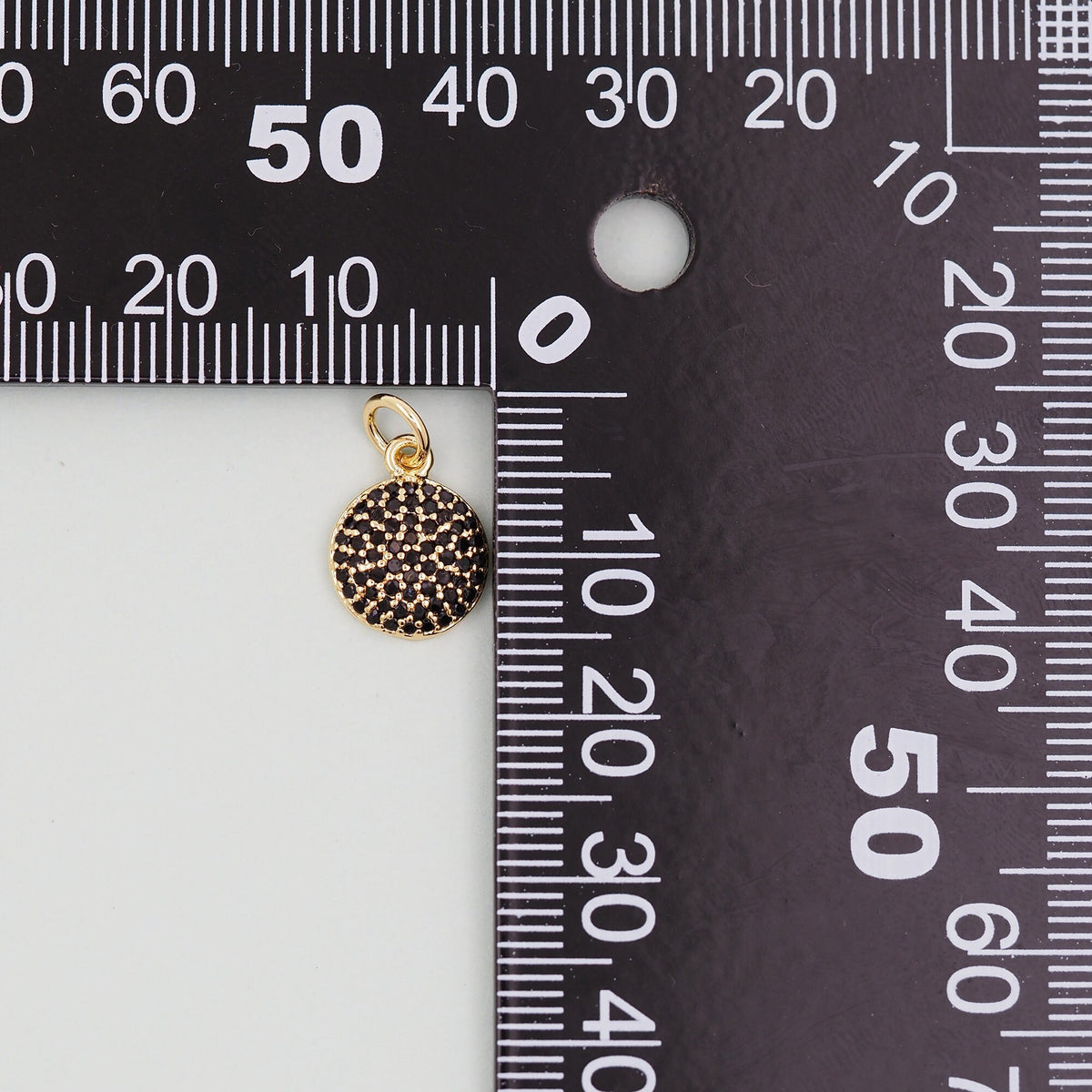 Gold Round Charms,18K Gold Filled Round Pendant,Silver geometry Charm Bracelet Necklace for DIY Jewelry Making Supply