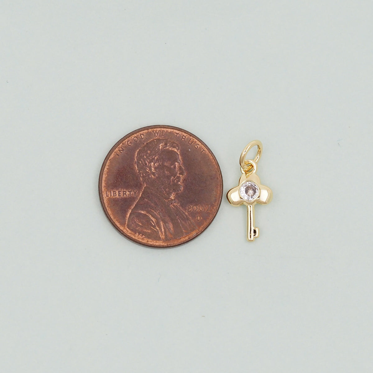 Gold Key Charms,18K Gold Filled Key Pendant,Key Charm Bracelet Necklace for DIY Jewelry Making Supply